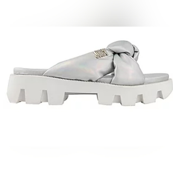 Juicy By Juicy Couture Womens Slide Sandals Silver 11 - Picture 2 of 5